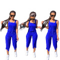 New Season Fall Autumn Custom Woman Bodycon Long Romper Slim Full Overalls Women Sexy Stripped Womens Jumpsuit